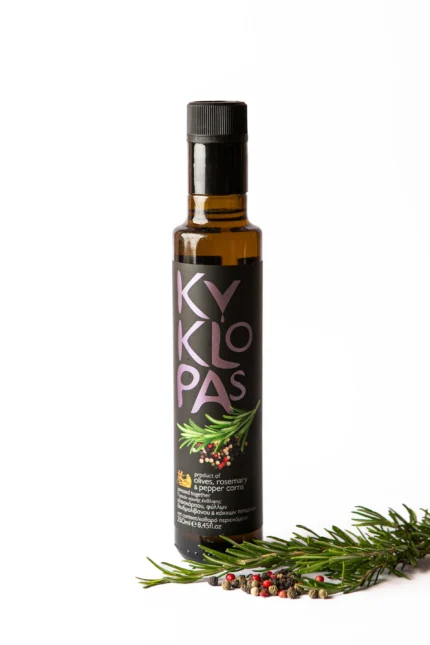 Alyvuogių aliejus Kyklopas su rozmarinu ir pipirais 250ml