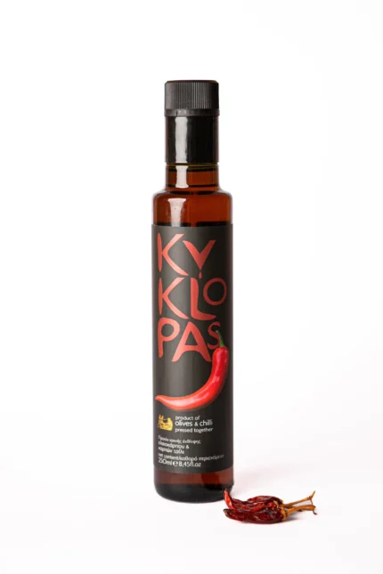 Alyvuogių aliejus Kyklopas su čili pipirais 250ml