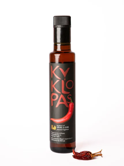 Alyvuogių aliejus Kyklopas su čili pipirais 250ml